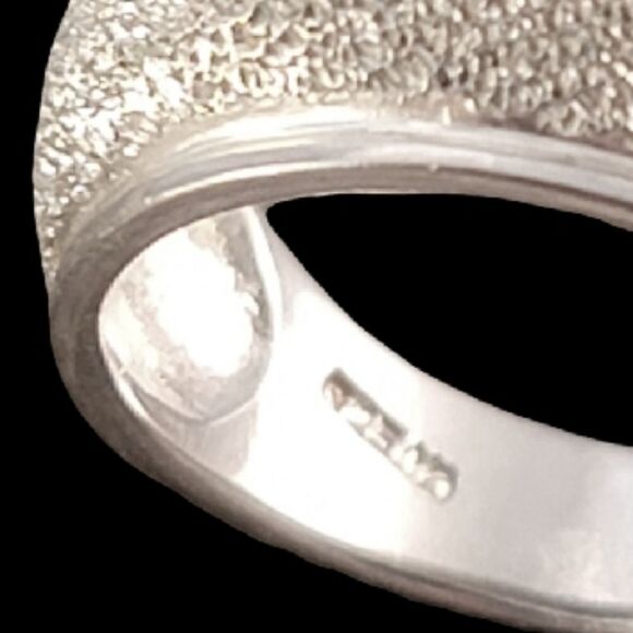 Stardust CZ Domed Sterling Silver Ring - Picture 10 of 10